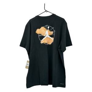 Nike Shirt Mens XXL Black Air Jordan Jumpman Graphic Tee Short Sleeve Basketball